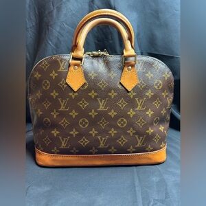 Louis Vuitton LV Brown Monogram Canvas Alma PM with COA